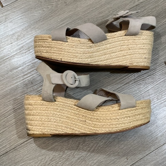 Halogen Emery Platform Espadrille, Gray Suede Sandals Size 9.5 - Picture 5 of 11